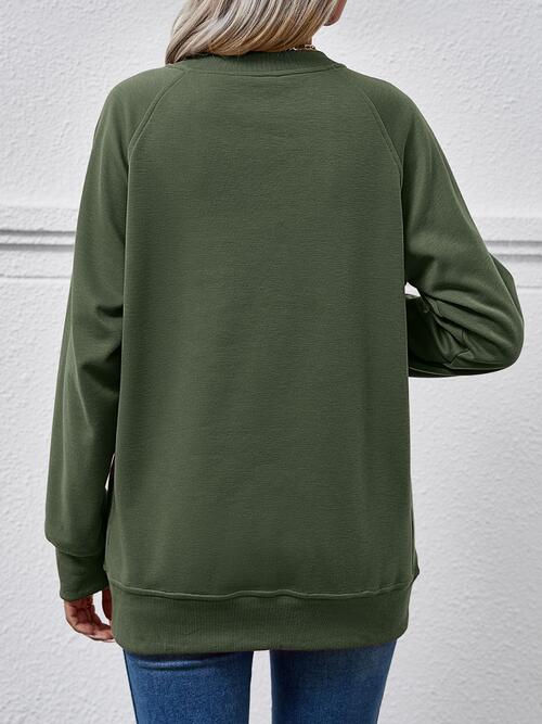 Round Neck Long Sleeve Sweatshirt