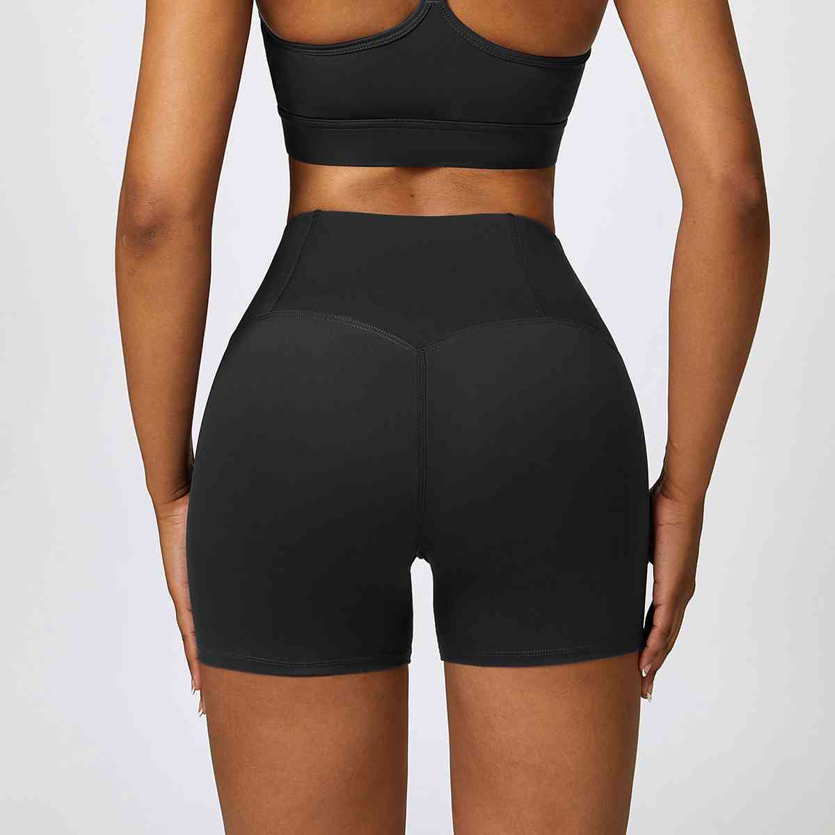 Wide Waistband Slim Fit Sports Shorts