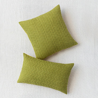 Dutch Velvet Embossed Geometric Cushion Pillowcase without Filler