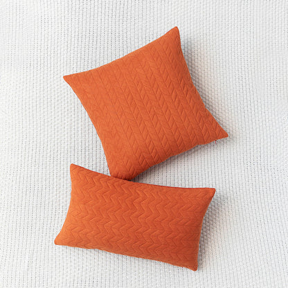 Dutch Velvet Embossed Geometric Cushion Pillowcase without Filler