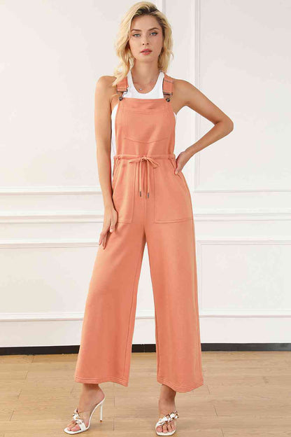 Drawstring Overalls with Pockets