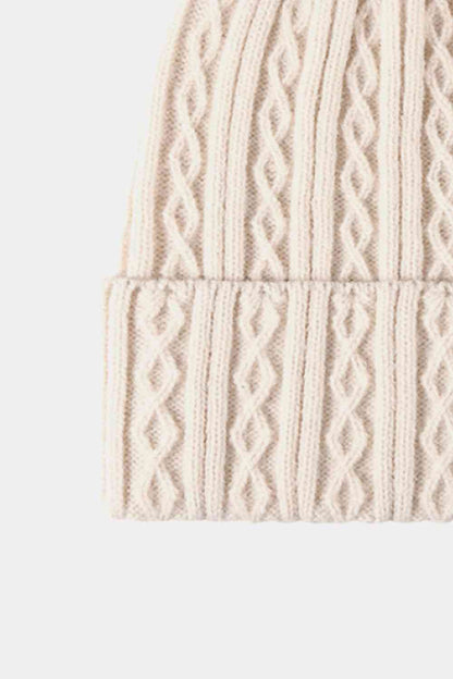 Mixed Knit Cuff Beanie